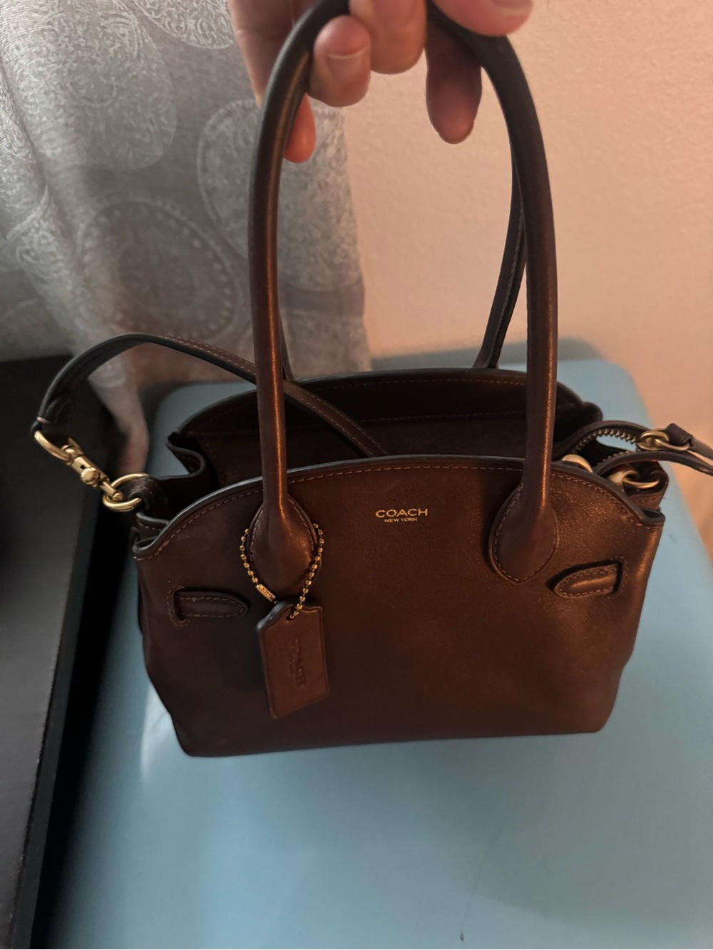 Coach Soft Empire Carryall 21Brown Leather Mini Satchel - Classic Women’s Handba